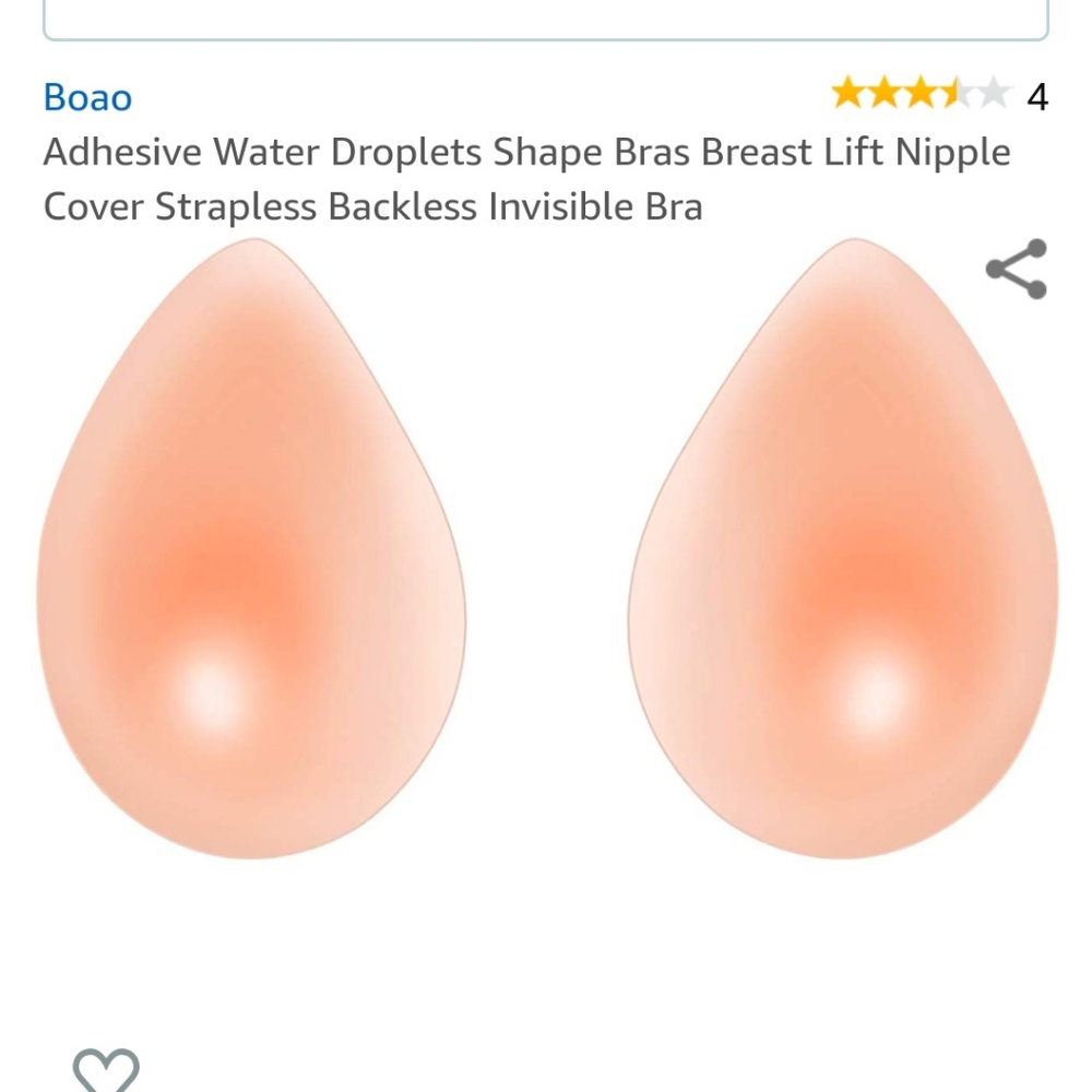 Adhesive Water Droplets Shape Invisible Bra C/D